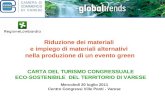 Mercoledì 20 luglio 2011 Centro Congressi Ville Ponti - Varese Riduzione dei materiali e impiego di materiali alternativi nella produzione di un evento.