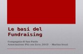 Le basi del Fundraising Compagnia di San Paolo Associazione Più con Zero, 2013 - Marina Sozzi.