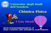 Chimica Fisica I Gas Ideali Universita degli Studi dellInsubria dario.bressanini@uninsubria.it .