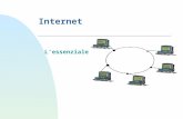 Internet Lessenziale. Che cosè Internet? n Internet è una rete formata da reti di computer. n Una rete di computer è costituita da un gruppo di computer.
