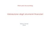 Valutazione degli strumenti finanziari Marco Venuti 2013 Risk and Accounting.