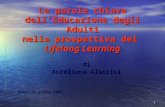 1 Le parole chiave dellEducazione degli Adulti nella prospettiva del Lifelong Learning di Aureliana Alberici Roma, 16 giugno 2005.