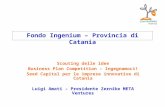 Fondo Ingenium – Provincia di Catania Scouting delle idee Business Plan Competition – Ingegnamoci! Seed Capital per le imprese innovative di Catania Luigi.
