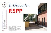 Ordine dei Chimici della Toscana - Pisa, 23 aprile 2004 Il Decreto RSPP Maurizio Canovaro OC/1 Il Decreto RSPP dott. Maurizio Canovaro Responsabile SPP.