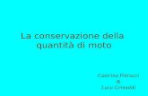 La conservazione della quantità di moto Caterina Petrucci & Luca Grimaldi.