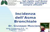 High lights sullAsma Bronchiale: patologia sempre attuale Aula Congressi P.O. G. Fogliani Milazzo 17/05/2008 Incidenza dellAsma Bronchiale Dr. Giuseppe.