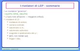 Paolo Bagnaia - i rivelatori di LEP1 I rivelatori di LEP - sommario un rivelatore generico; ALEPH, OPAL, DELPHI; L3 (più noto allautore maggiore enfasi);