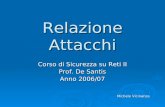 Relazione Attacchi Corso di Sicurezza su Reti II Prof. De Santis Anno 2006/07 Michele Vicinanza.