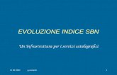 13 09 2002g.contardi1 EVOLUZIONE INDICE SBN Uninfrastruttura per i servizi catalografici.