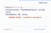Maggio 06 Alessandro Memo FORTIC2 Moduli 5 e 6: Conoscenze fondamentali sulle reti Hardware di rete PRIMA PARTE – modelli e standard -