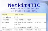 Netkit4TIC Laboratorio virtuale per lo studio delle reti nomeTwo hosts versione2.1 autoreThe Netkit Team e-mailnetkit.users@list.dia.uniroma3.it web.