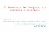 Il benessere in famiglia, tra economia e relazioni Luigino Bruni Università di Milano-Bicocca e Istituto Superiore di Cultura Sophia Un lavoro a misura.