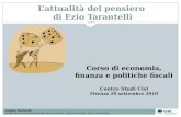 1/ 37 Angelo Marinelli Coordinatore Dipartimento Democrazia economica, Economia sociale, Fisco e Previdenza 1/ 37 Lattualità del pensiero di Ezio Tarantelli.