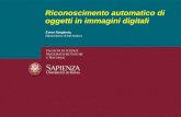Enver Sangineto, Dipartimento di Informatica Riconoscimento automatico di oggetti in immagini digitali.