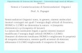Dipartimento di Scienza dei Materiali – Università degli studi di Milano - Bicocca Sintesi e Caratterizzazione di Semiconduttori Organici Semiconduttori.