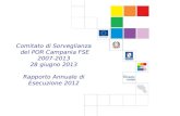 Comitato di Sorveglianza del POR Campania FSE 2007-2013 28 giugno 2013 Rapporto Annuale di Esecuzione 2012.