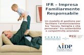 IFR – Impresa Familiarmente Responsabile Un modello di gestione per facilitare larmonizzazione tra lavoro, famiglia e vita personale tra sostenibilità