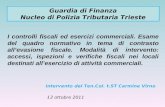 Guardia di Finanza Nucleo di Polizia Tributaria Trieste intervento del Ten.Col. t.ST Carmine Virno 13 ottobre 2011 I controlli fiscali ed esercizi commerciali.