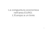 1 La congiuntura economica nellarea EURO. LEuropa a un bivio.