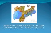 PRESENTAZIONE BILANCIO 2012 DEL CONSORZIO B.I.M. ADIGE â€“TRENTO