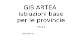 GIS ARTEA istruzioni base per le provincie Rev.1.1 1 Riservato a :