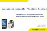 05/02/2014 1 Sperimentazione del pagamento elettronico Evoluzione progetto Postino Telematico Sperimentazione del pagamento elettronico Bollettini Premarcati.