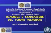 Università degli Studi di Modena e Reggio Emilia Dipartimento di Medicina dellApparato respiratorio Direttore: Prof. Leonardo Fabbri DIAGNOSI E STADIAZIONE.