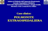 Caso clinico: POLMONITE EXTRAOSPEDALIERA Istituto di Malattie dellApparato Respiratorio Azienda Ospedaliera Policlinico Università degli Studi di Modena.