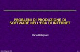 P. 1Mario Bolognani 2000 PROBLEMI DI PRODUZIONE DI SOFTWARE NELLERA DI INTERNET Mario Bolognani.