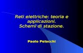 Reti elettriche: teoria e applicazioni. Schemi di stazione. Paolo Pelacchi.
