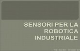 Prof. Gino Dini – Università di Pisa. Principali scopi dei sensori nella robotica industriale: fornire un segnale di ritorno al controllo fornire un segnale.