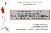 Collegio Universitario Plinio Fraccaro 25 Novembre 2008 LA DIAGNOSI DI AIDS: DALLESPOSIZIONE, ALLA SINTOMATOLOGIA CLINICA, AI TEST DI LABORATORIO Alessia.