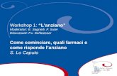 Workshop 1: Lanziano Moderatori: E. Sagnelli, F. Suter Discussant: F.v. Schloesser Come cominciare, quali farmaci e come risponde lanziano S. Lo Caputo.