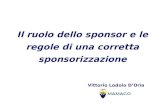 Il ruolo dello sponsor e le regole di una corretta sponsorizzazione Vittorio Lodolo DOria Il ruolo dello sponsor e le regole di una corretta sponsorizzazione.
