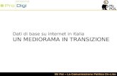 Dati di base su internet in Italia UN MEDIORAMA IN TRANSIZIONE.