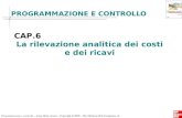 Programmazione e controllo - Anna Maria Arcari - Copyright © 2009 – The McGraw-Hill Companies srl PROGRAMMAZIONE E CONTROLLO CAP.6 La rilevazione analitica.