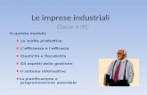 Le imprese industriali Classe V ITC In questo modulo: Le scelte produttive Lefficienza e lefficacia Elasticità e flessibilità Gli aspetti della gestione.
