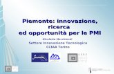 Piemonte: innovazione, ricerca ed opportunità per le PMI Nicoletta Marchiandi Settore Innovazione Tecnologica CCIAA Torino.