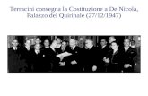Terracini consegna la Costituzione a De Nicola, Palazzo del Quirinale (27/12/1947)