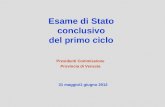 Esame di Stato conclusivo del primo ciclo Presidenti Commissione Provincia di Venezia 31 maggio/1 giugno 2012.