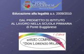 Educazione alla legalità a.s. 2009/2010 DAL PROGETTO DI ISTITUTO AL LAVORO NELLA SCUOLA PRIMARIA di Ponte Buggianese.