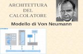 Modello di Von Neumann ARCHITETTURA DEL CALCOLATORE.