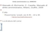 Università Commerciale L. Bocconi - Milano 1 Diritto amministrativo a.a. 2009/2010 Manuale di riferimento: E. Casetta, Manuale di diritto amministrativo,