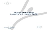 Analisi Ambientale Impatto sul cliente SACE G. Guidi Roma, 17 Ottobre 2005.