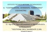 ISTITUTO TECNICO SETTORE TECNOLOGICO 1)COSTRUZIONI, AMBIENTE, TERRITORIO (GEOMETRI) 2) Agraria, Agroalimentare e Agroindustria ArticolazioneGESTIONE DELLAMBIENTE.