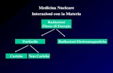 Medicina Nucleare Interazioni con la Materia Cariche Radiazioni Flusso di Energia ParticelleRadiazioni Elettromagnetiche Non Cariche.