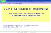Sezione Provinciale di Modena - Regione Emilia Romagna 30 Marzo 2007 - Sassuolo 1 LAIA E GLI OBBLIGHI DI COMUNICAZIONE Format di comunicazione: illustrazione.