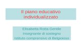 Il piano educativo individualizzato Elisabetta Rotta Gentile Insegnante di sostegno Istituto comprensivo di Belgioioso.