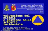 Vigili del Fuoco di Bergamo - gmg2001 Corso per Volontari di Protezione Civile Provincia di Bergamo 2001 Valutazione del rischio e gestione dello scenario.