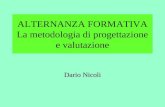 ALTERNANZA FORMATIVA La metodologia di progettazione e valutazione Dario Nicoli.